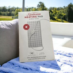 New In Box sunbeam heating pad king size